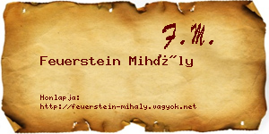 Feuerstein Mihály névjegykártya